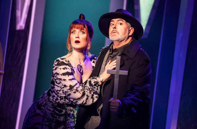 Kate Marilley and Jesse Sharp portray Delia and Charles Deetz in the touring production of “Beetlejuice,” coming to the Broward Center, June 13 – 25. Credit: Matthew Murphy.