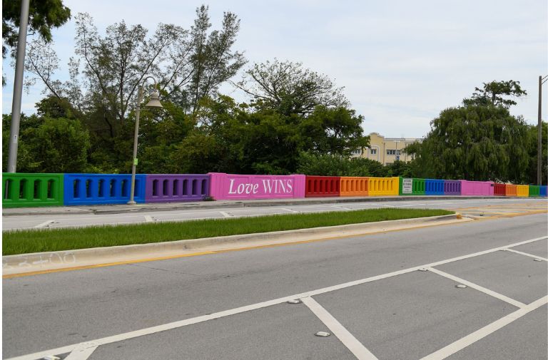 The Rainbow Love Bridge in Wilton Manors. Photo by Carina Mask.