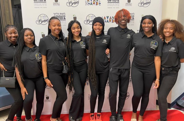 The cast of volunteers who make every Brévo Production a memorable one. Photo via brevotheatre.org.