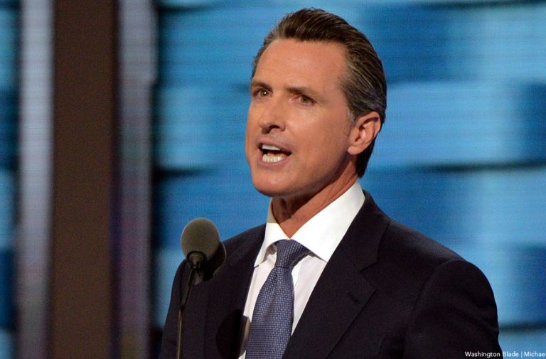California Gov. Gavin Newsom (D) (Washington Blade photo by Michael Key)