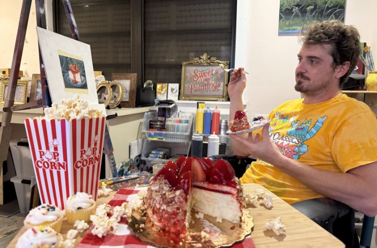Jack McDonald considers a sweet little subject. Photo courtesy of Jack McDonald.