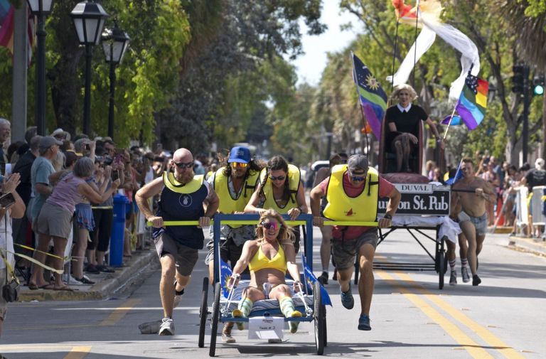 Key West Bed Races. Photo by Rob O’Neal/Florida Keys News Bureau/HO.