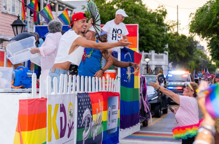 The Key West Pride parade is a colorful culmination of the week of events. Photo courtesy of KWBG.